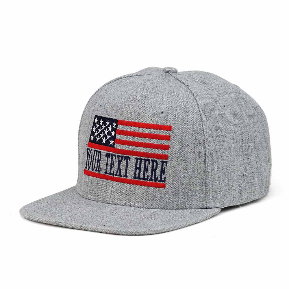 Customized American Flag Wool Snapback Cap – ISelections